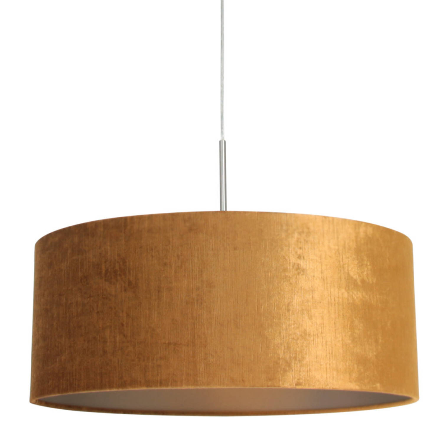 Steinhauer Sparkled Light hanglamp gouden velvet kap Ø50 cm