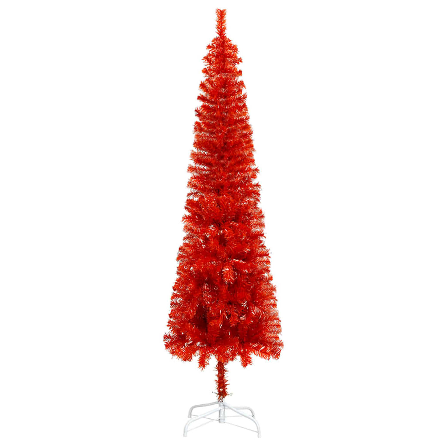 The Living Store Kerstboom smal 150 cm rood - Decoratieve kerstboom
