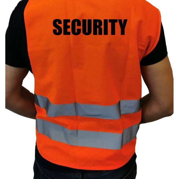 Oranje veiligheidsvest security / beveiliger voor volwassenen - Veiligheidshesje