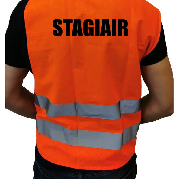 Oranje veiligheidsvest stagiair / stagekleding voor volwassenen - Veiligheidshesje