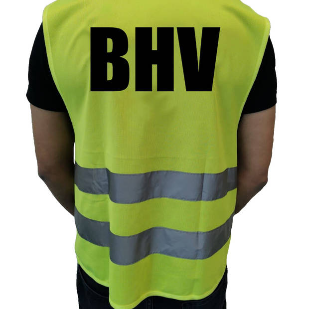 Gele veiligheidsvest BHV bedrijfshulpverlening voor volwassenen - Veiligheidshesje