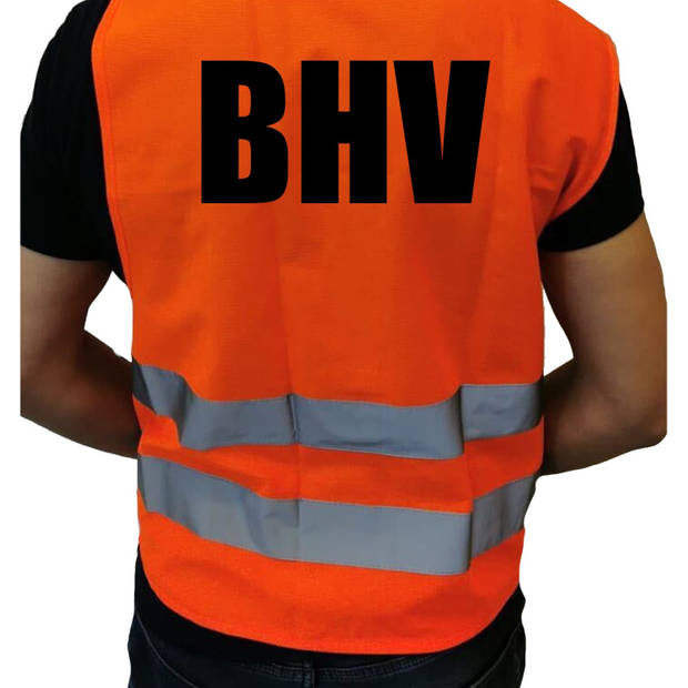 Oranje veiligheidsvest BHV bedrijfshulpverlening voor volwassenen - Veiligheidshesje