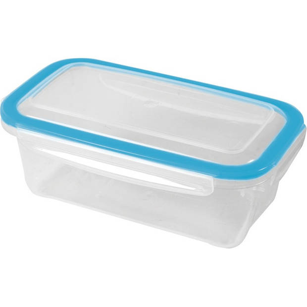 3x Voedsel plastic bewaarbakje 0,75 liter transparant - Vershoudbakjes