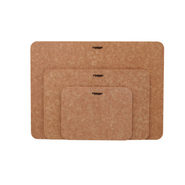 COMBEKK snijplank - gerecycled papier - 15x20 cm - naturel