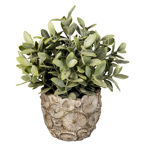 Clayre & Eef Grijze Bloempot Ø 11*10 cm 6TE0359S