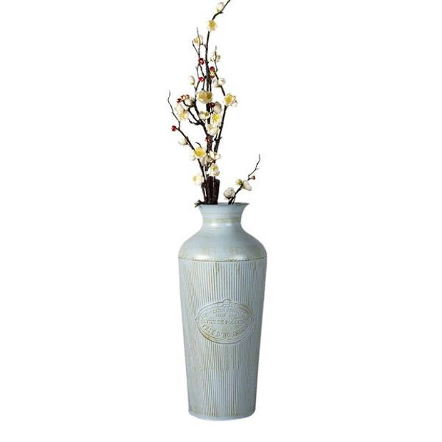 Clayre & Eef Blauwe Decoratie vaas Ø 22*47 cm 6Y4624