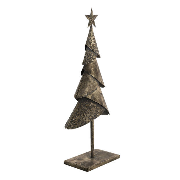 Clayre & Eef Koperkleurig Kerstboom 25*12*55 cm 6Y4553