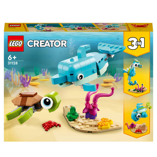 LEGO Creator 3in1 dolfijn en schildpad set 31128
