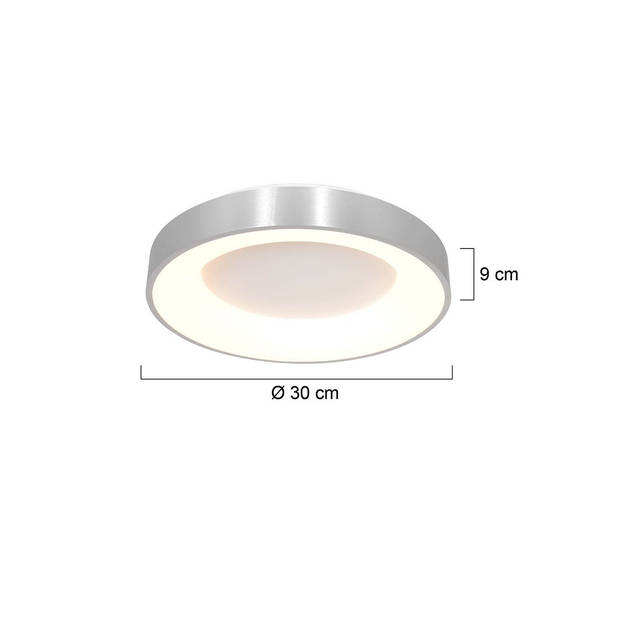 Steinhauer Plafondlamp Ringlede Ø 30 cm 3086 zilver