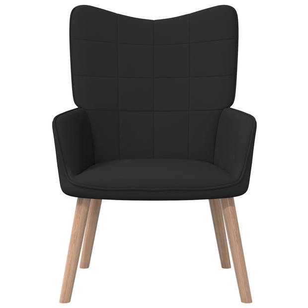 The Living Store Relaxstoel 1 - Fauteuil - 61.5x69x95.5 cm - Zwart