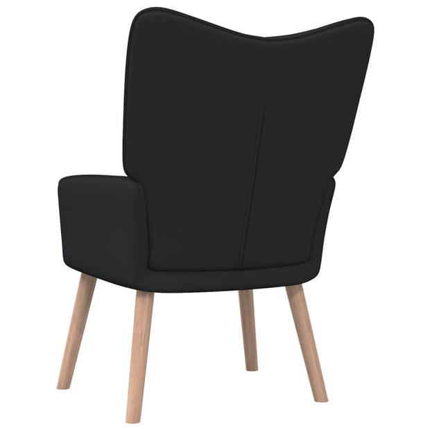 The Living Store Relaxstoel 1 - Fauteuil - 61.5x69x95.5 cm - Zwart