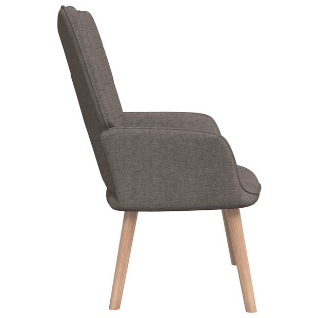 vidaXL Relaxstoel stof taupe