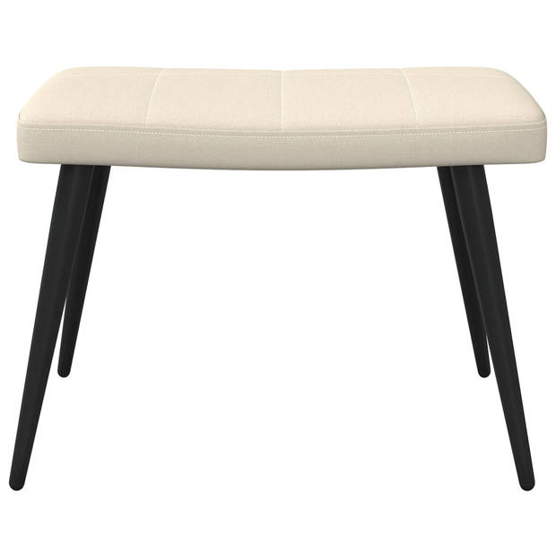 The Living Store Relaxfauteuil - naam - Stoel - 61 x 70 x 96.5 cm - Kleur- crème