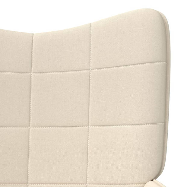 The Living Store Relaxfauteuil - naam - Stoel - 61 x 70 x 96.5 cm - Kleur- crème