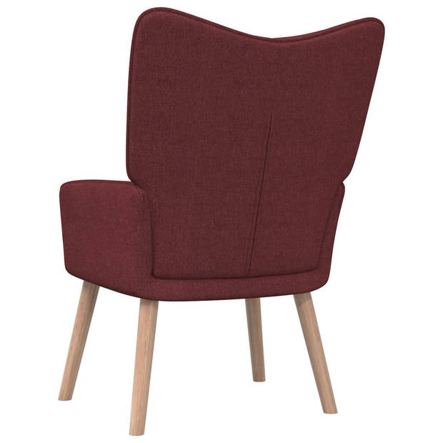 The Living Store Relaxstoel - Chique en elegant ontwerp - Blokpatroon - Optimaal comfort - Stabiel en duurzaam - Kleur-