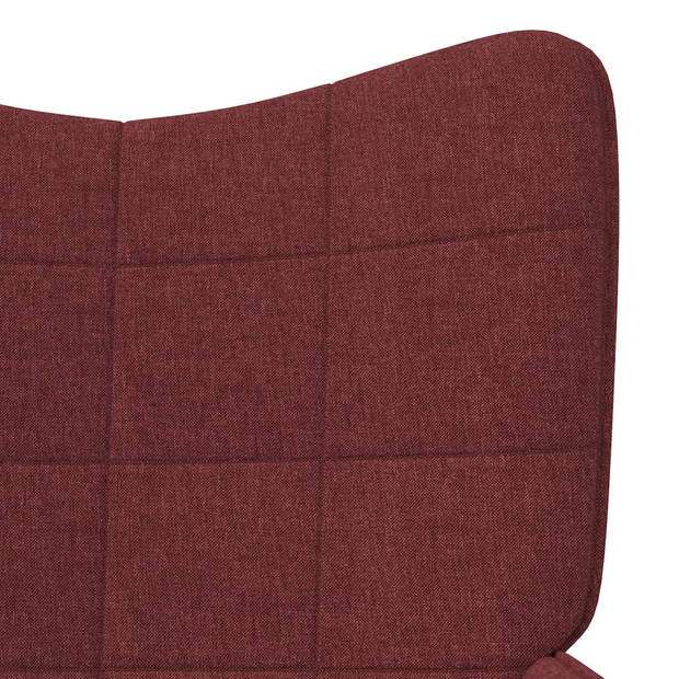 The Living Store Relaxstoel - Chique en elegant ontwerp - Blokpatroon - Optimaal comfort - Stabiel en duurzaam - Kleur-