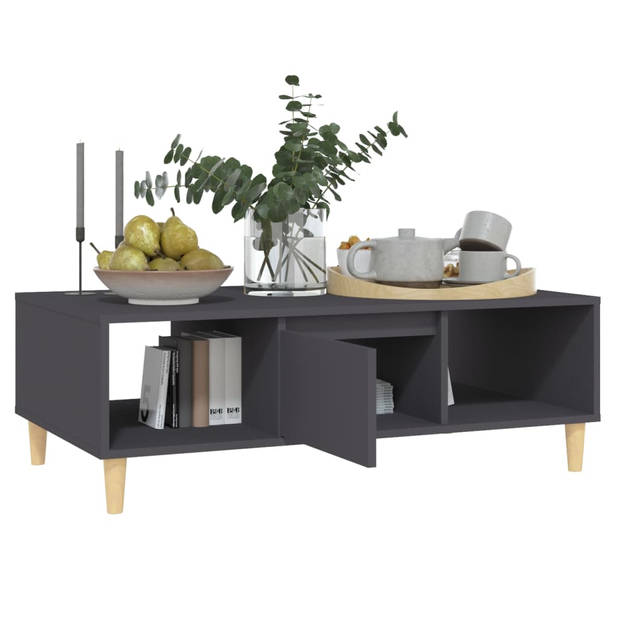 The Living Store Salontafel Scandinavische Stijl - Grijs - 103.5 x 60 x 35 cm