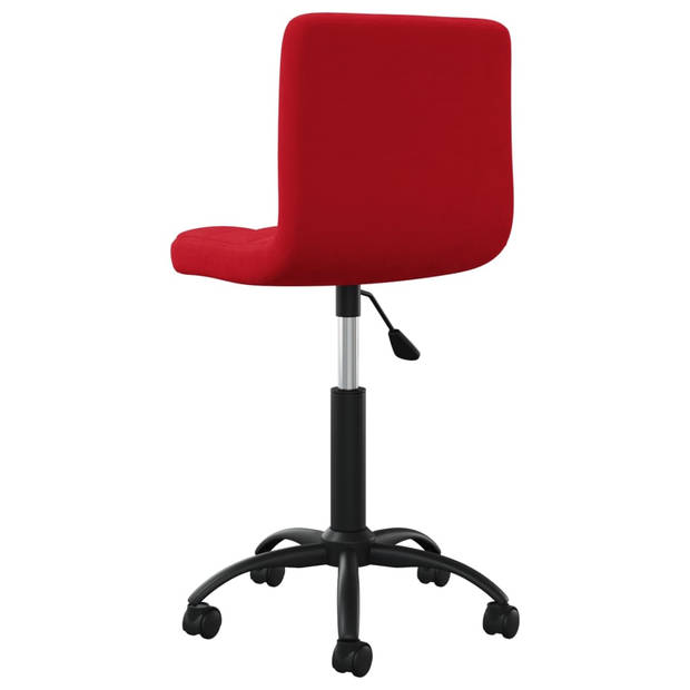 The Living Store Draaibare Eetkamerstoelen - Fluweel - Wijnrood - 40 x 47 x 76-87.5 cm - 4 stuks