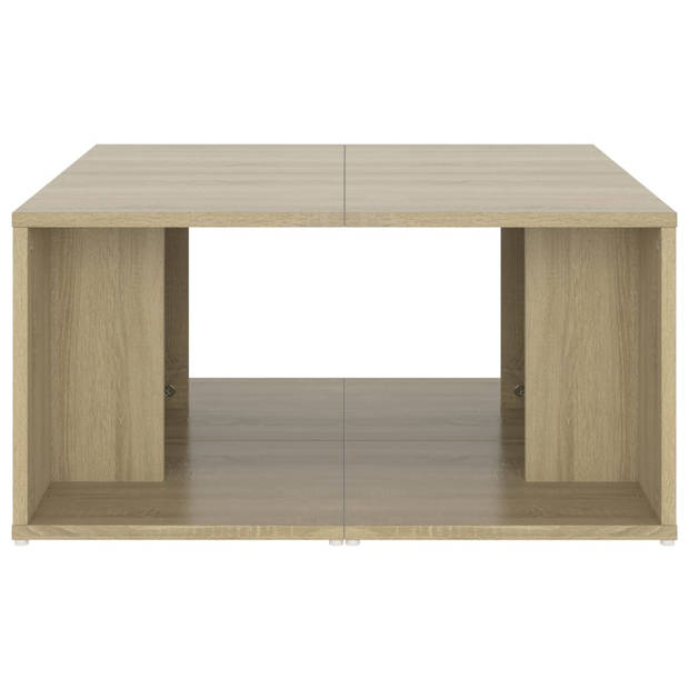 vidaXL Salontafels 4 st 33x33x33 cm bewerkt hout sonoma eikenkleurig