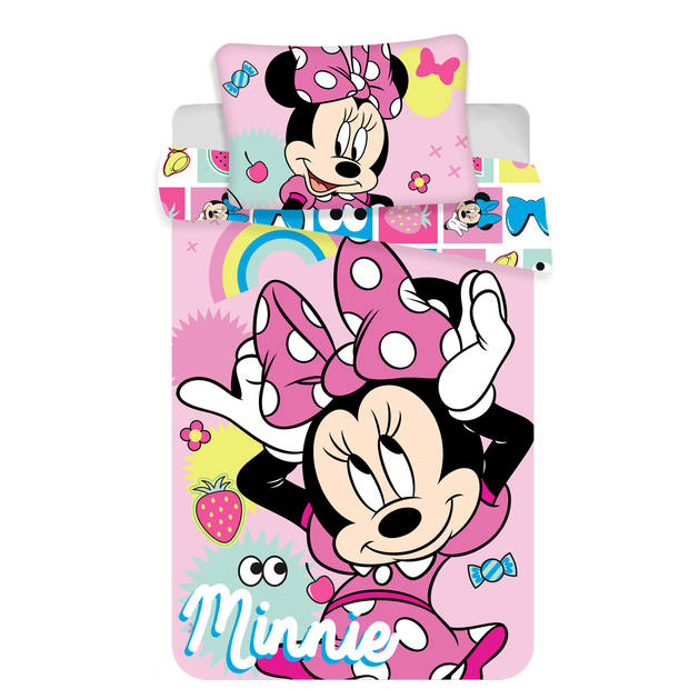 Disney Minnie Mouse BABY Dekbedovertrek Pink Bow - 100 x 135 cm - Katoen