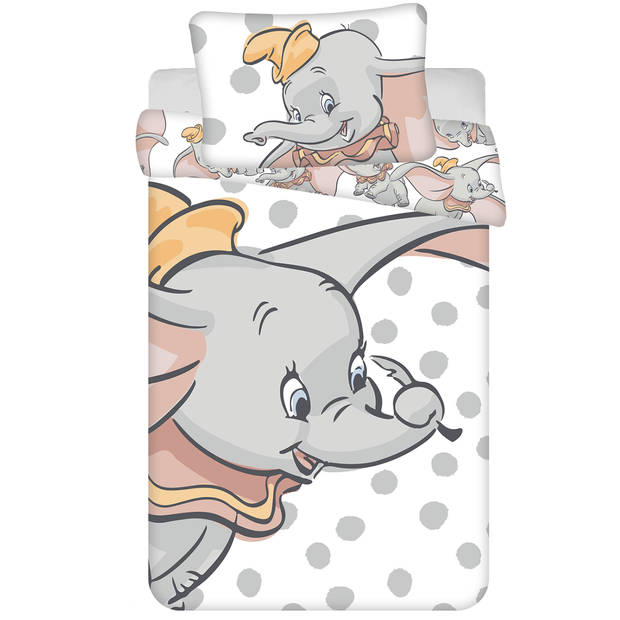 Disney Dumbo BABY Dekbedovertrek Dots - 100 x 135 cm - Katoen