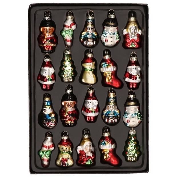 G. Wurm Kersthangers - 10 ST - Kerst figuurtjes - glas - 5 cm - Kersthangers