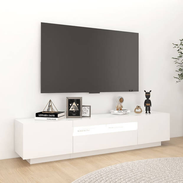 vidaXL Tv-meubel met LED-verlichting 180x35x40 cm wit