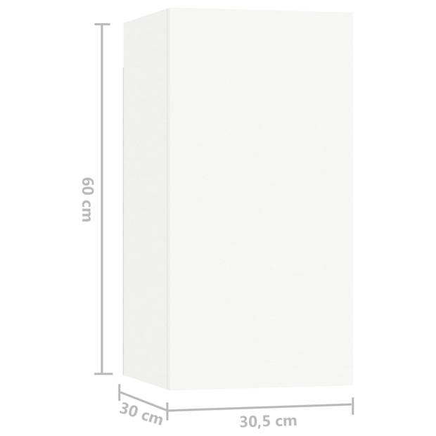 The Living Store Hangende TV-kasten - Televisiemeubelset - 30.5 x 30 x 30 cm / 60 x 30 x 30 cm / 30.5 x 30 x 60 cm /