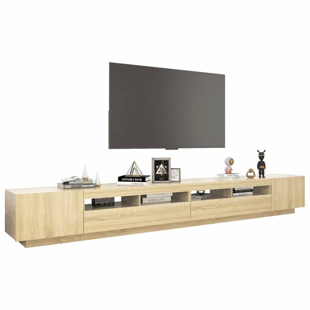 vidaXL Tv-meubel met LED-verlichting 300x35x40 cm sonoma eikenkleurig