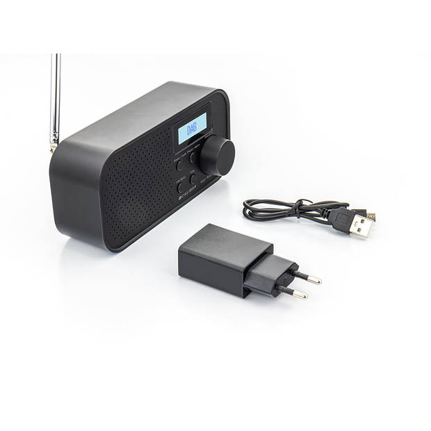 Caliber Draagbare radio DAB + met wekker functie - Draadloos tot 8 Uur - USB - Koptelefoon Aansluiting (HPG318DAB)