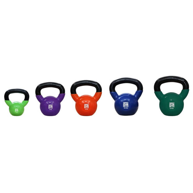 Vinyl Kettlebell, 12 kg Gewicht, Neoprene Coating, Krachttraining