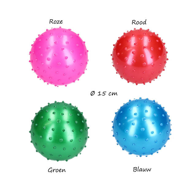 Banzaa Educatieve stekelige Bal – 2 stuks met Pomp – Roze, Groen 15cm