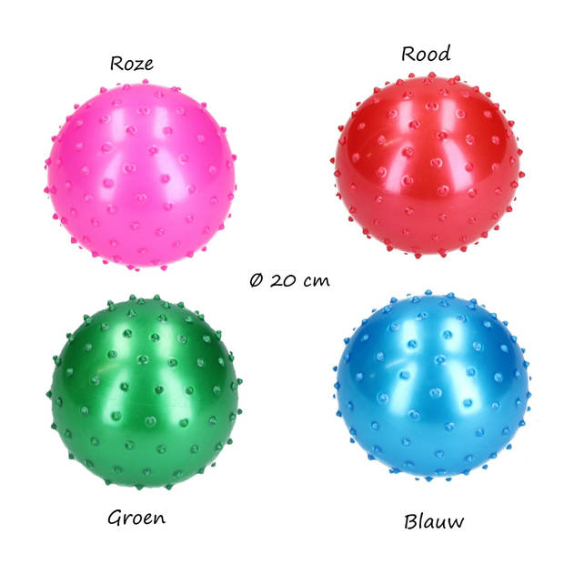 Banzaa Educatieve stekelige Bal – 2 stuks met Pomp – Roze, Groen 20cm