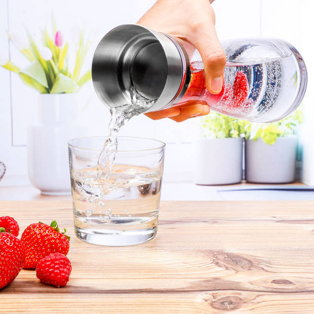 Decopatent® Waterkaraf met Vruchten spies - 1 Liter - Met RVS Filter -