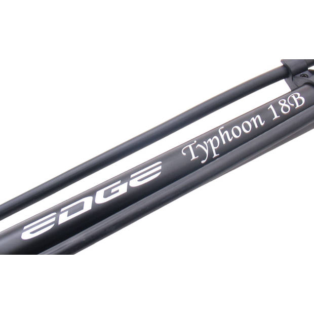 Edge Tyfoon Hogedruk Fietspomp 18 Bar Met Manometer Zwart