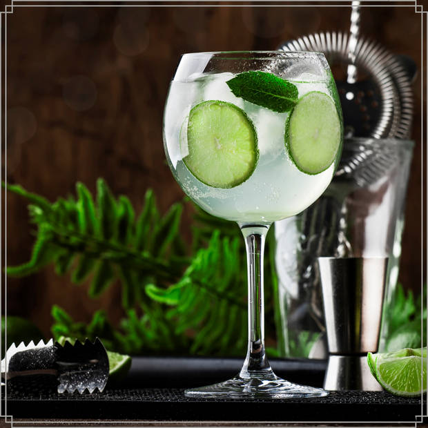 OTIX Gin Tonic Glazen - Set 4 Stuks - 620 ml - Kristallen Glazen - Cocktailglazen - Vaatwasserbestendig