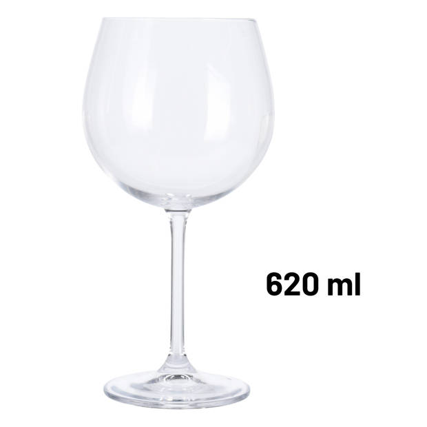 OTIX Gin Tonic Glazen - Set 4 Stuks - 620 ml - Kristallen Glazen - Cocktailglazen - Vaatwasserbestendig