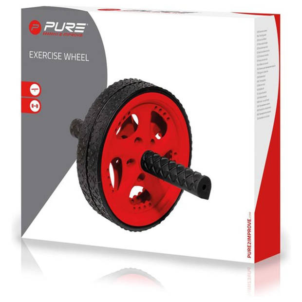 Pure2Improve trainingswiel 25 x 22 cm rood/zwart