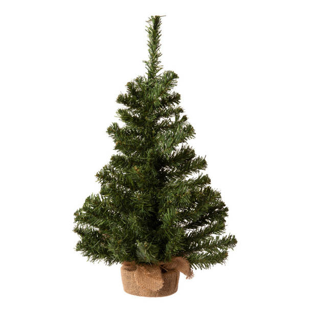 Kunstboom/kunst kerstboom inclusief kerstversiering 60 cm - Kunstkerstboom
