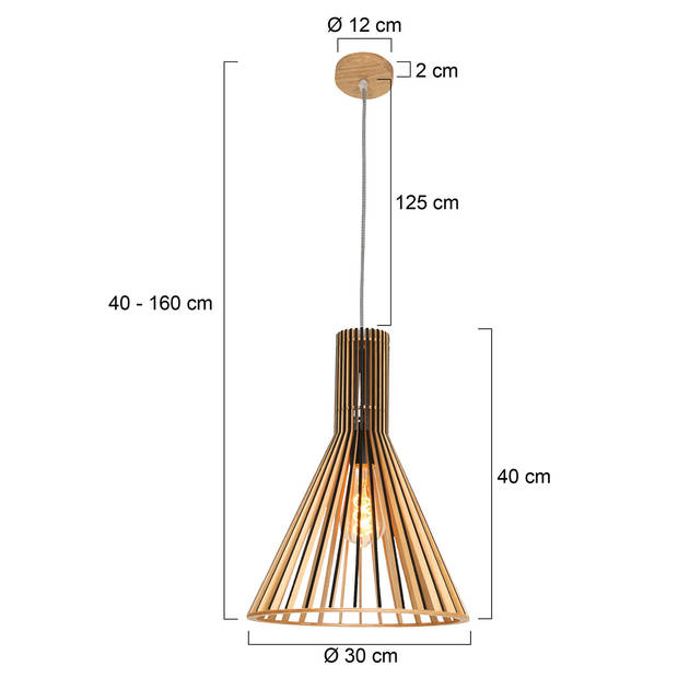 Steinhauer Hanglamp smukt 2698be populierenhout