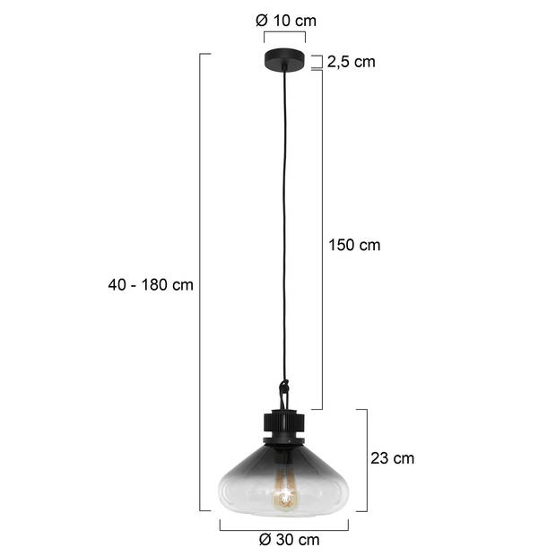 Steinhauer Hanglamp flere 2671zw zwart