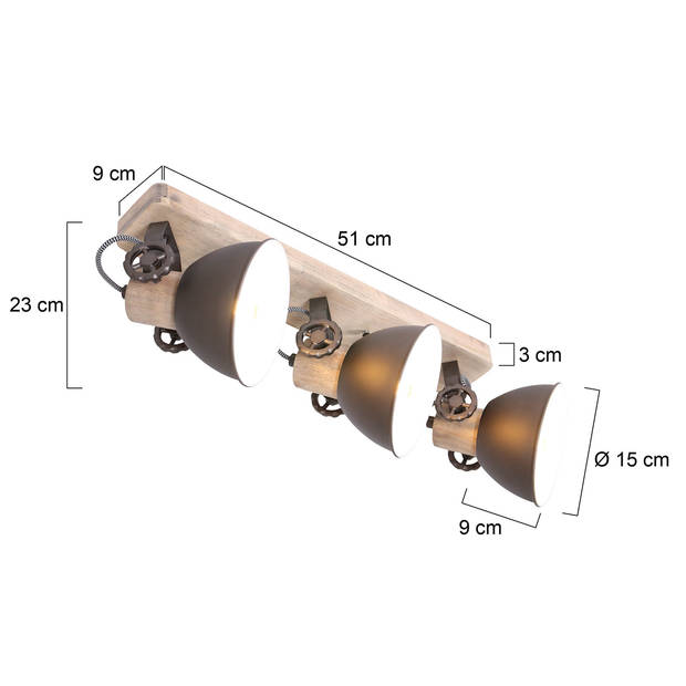 Mexlite Spot mexlite gearwood 2133 antraciet