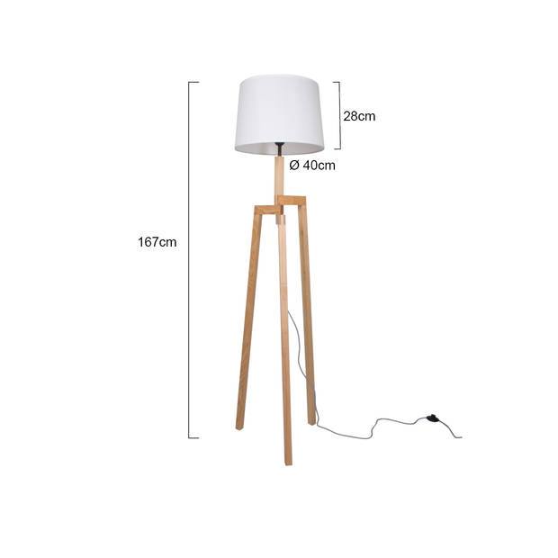 Mexlite Vloerlamp mexlite sabi 7661be berken