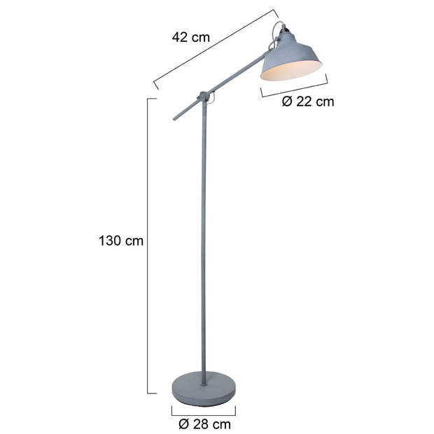 Mexlite Vloerlamp mexlite nove grijs