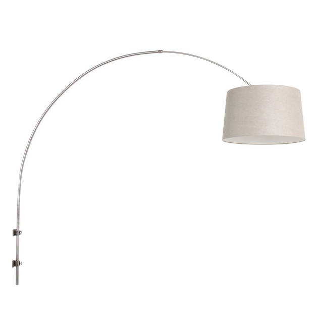 Steinhauer Wandlamp Sparkled light 8199st staal kap linnen grijs