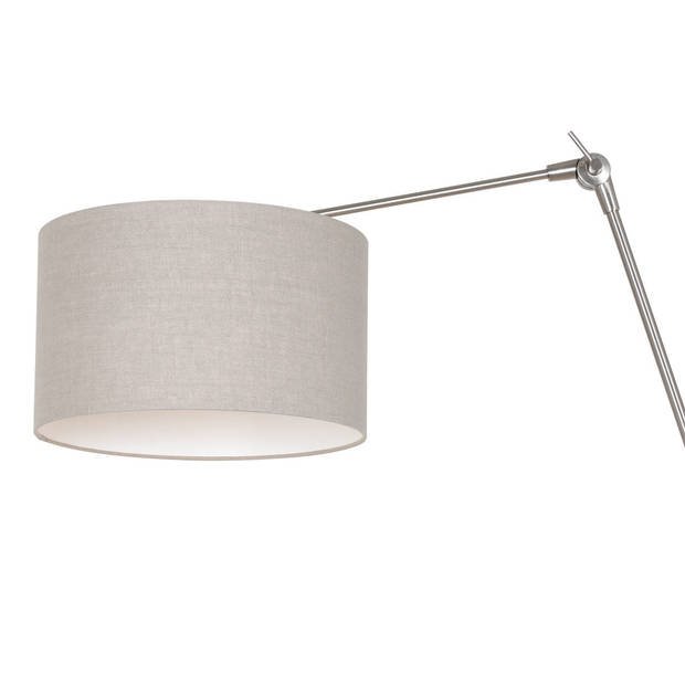 Steinhauer Wandlamp prestige chic 8107 staal kap grijs linnen