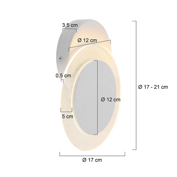 Steinhauer Plafondlamp Lido Ø 17 cm wit