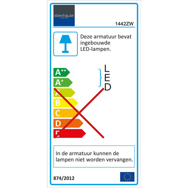 Steinhauer Wandlamp zenith LED 1442zw zwart