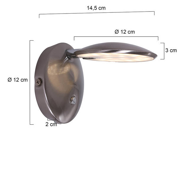 Steinhauer Wandlamp zenith LED 1442st staal