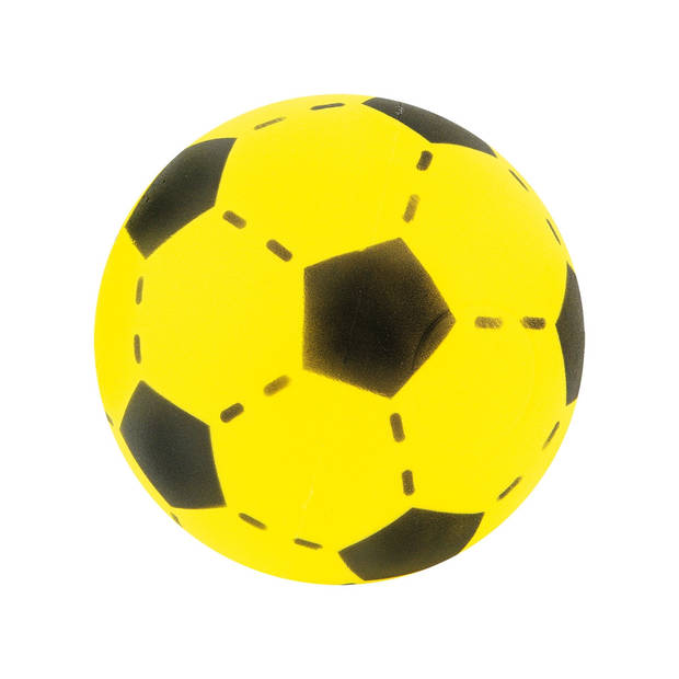 Soft foam zachte voetbal Geel - 20cm